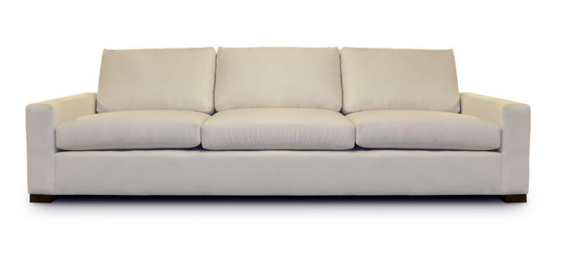 McQueen Beige Contemporary Square Track Arm Sofa