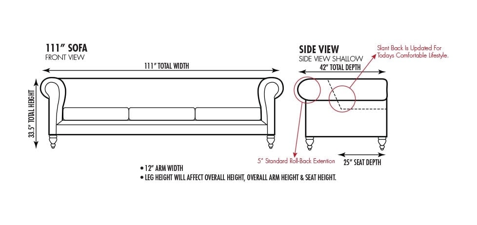 Hemingway 111 Inch Sofa