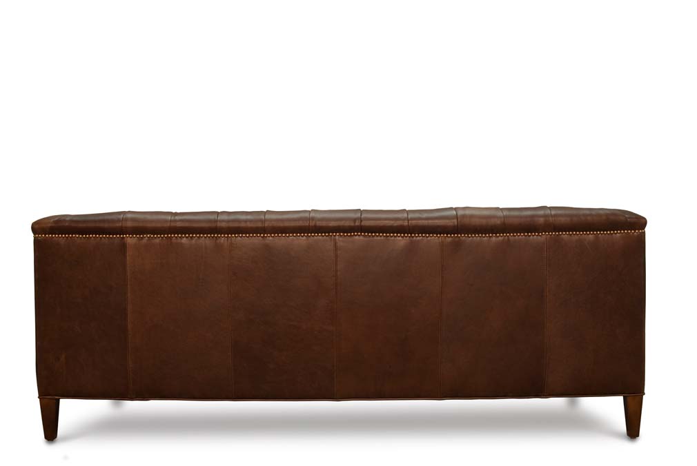 Neil Mid-Century Chesterfield Sofa in Mudd Run Leather