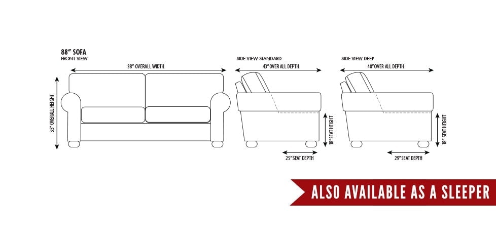 Roosevelt 88 Inch Sofa