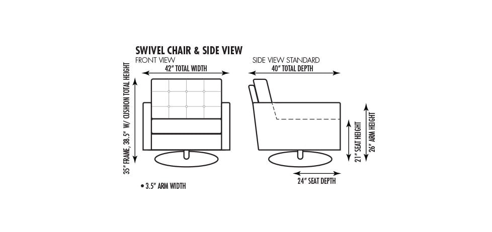 Redding 42 Inch Swivel chair