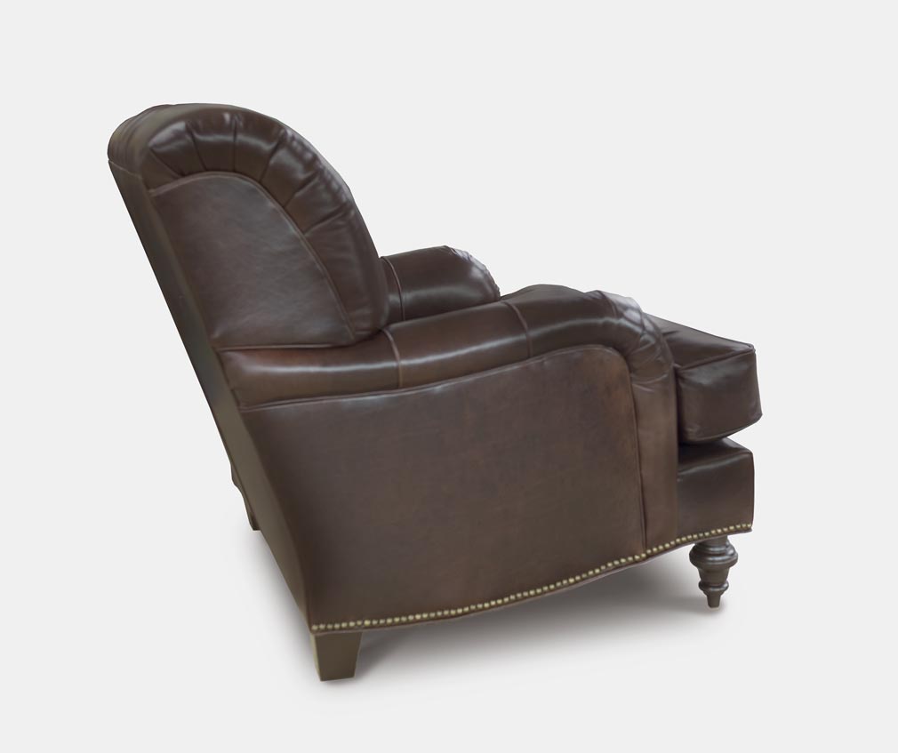 English Arm Brown Leather Sofa