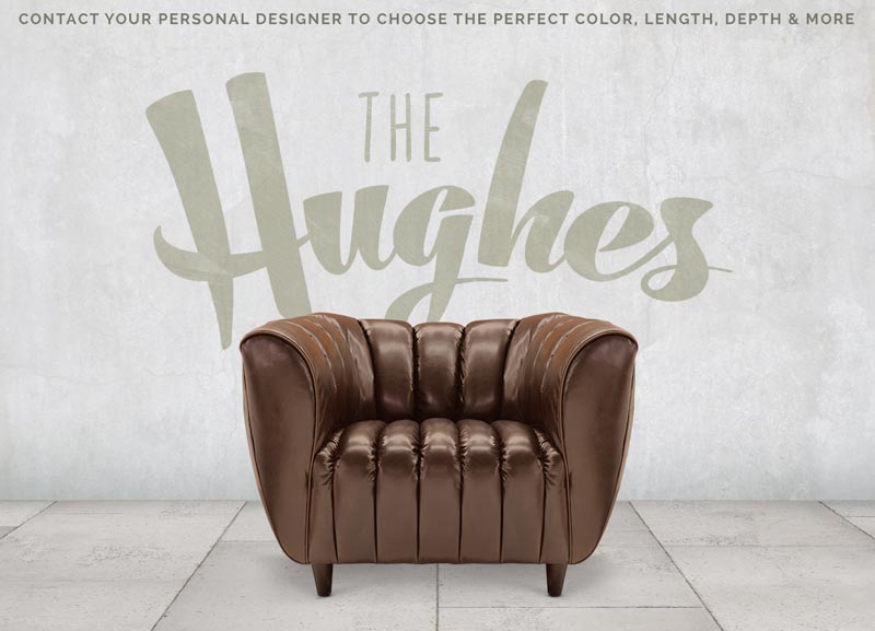 Hughes Art Deco Club Arm Leather Chair