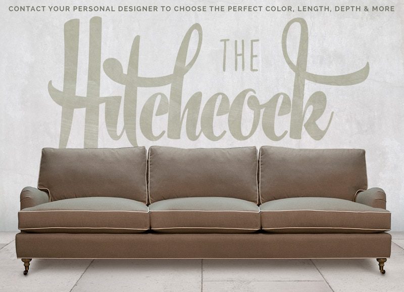 Hitchcock Pillowback English Arm Sofa