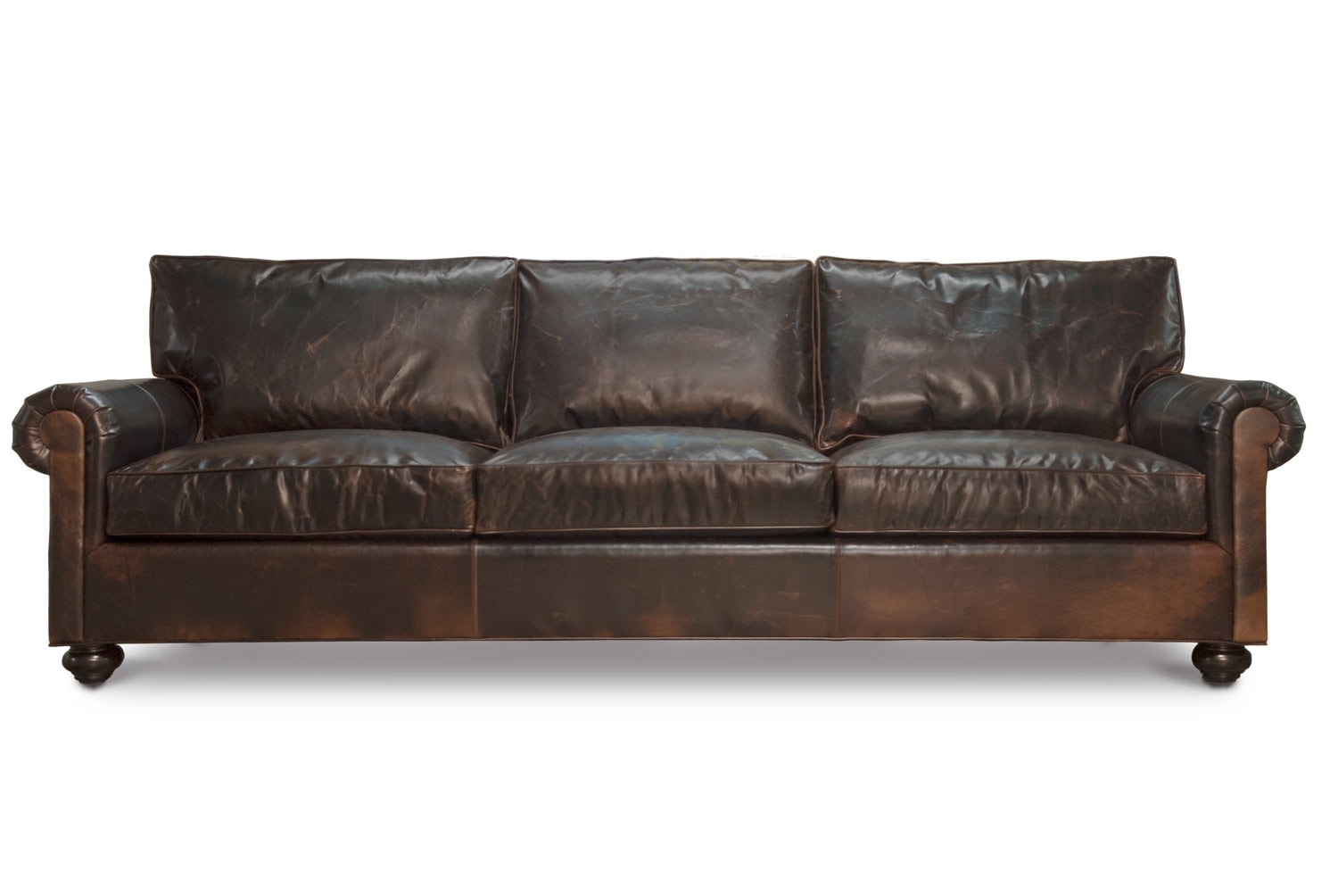 Roosevelt Leather Roll Arm Sofa