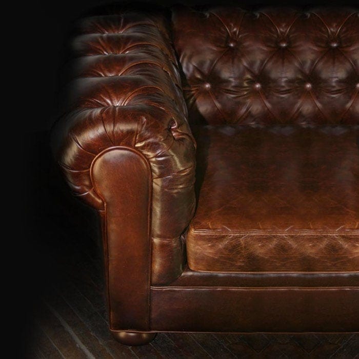 Irving Classic Leather Chesterfield Arm