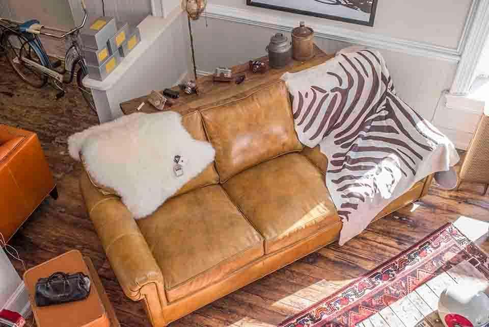 Leather Lawson Style Sofa