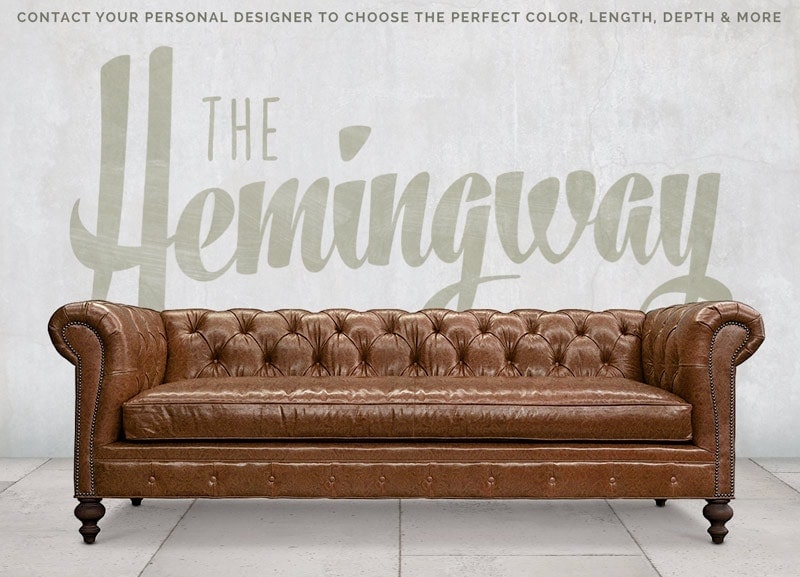 Hemingway Vintage Leather Chesterfield Chair
