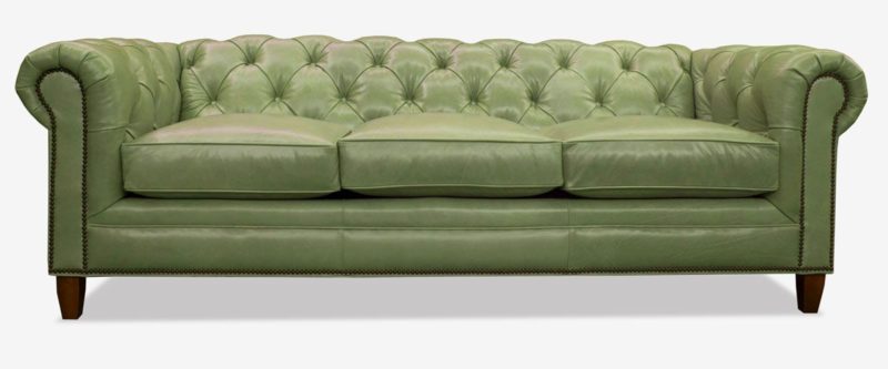 Fitzgerald Sage Leather Classic Chesterfield