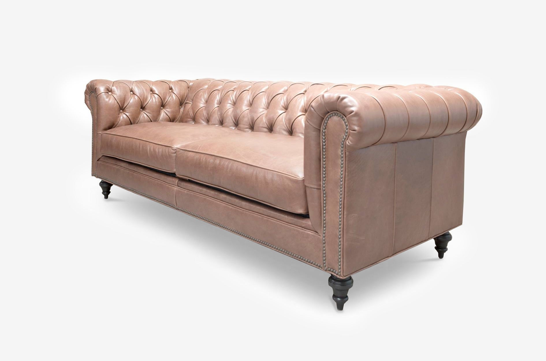 Fitzgerald Millennial Pink Leather Classic Chesterfield