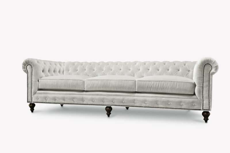 Fitzgerald Marvel Snow White Chesterfield Tufted Sofa