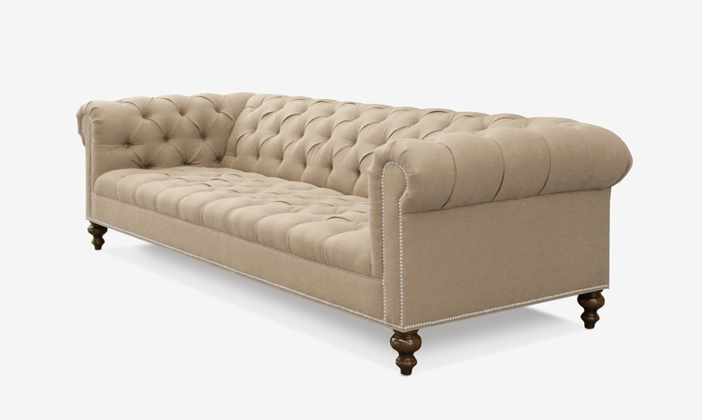 Wright Beige Tufted Seat Chesterfield Sofa