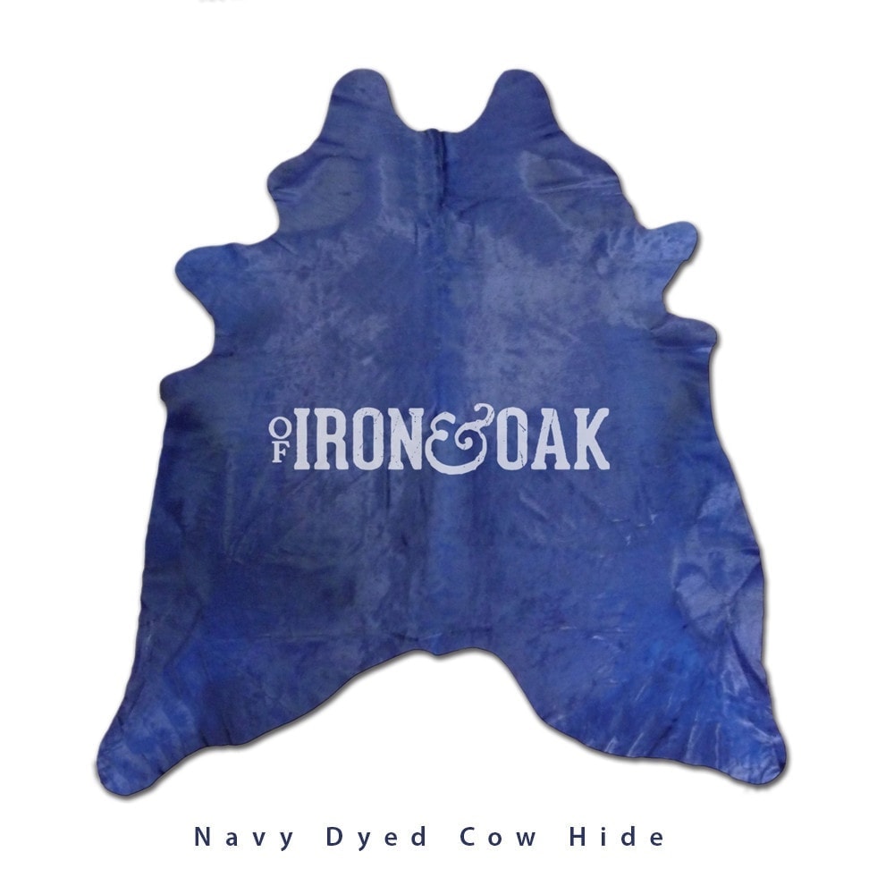 'Navy Dyed' Hair-on-Hide