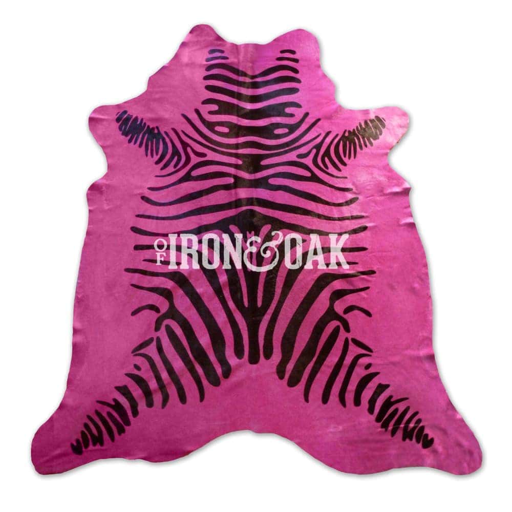 'Pink' Zebra Hair-on-Hide