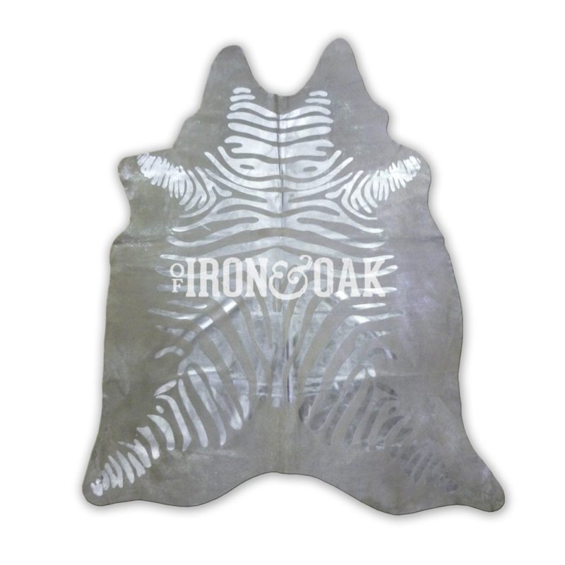 'Silver Striped' Zebra Hair-on-Hide