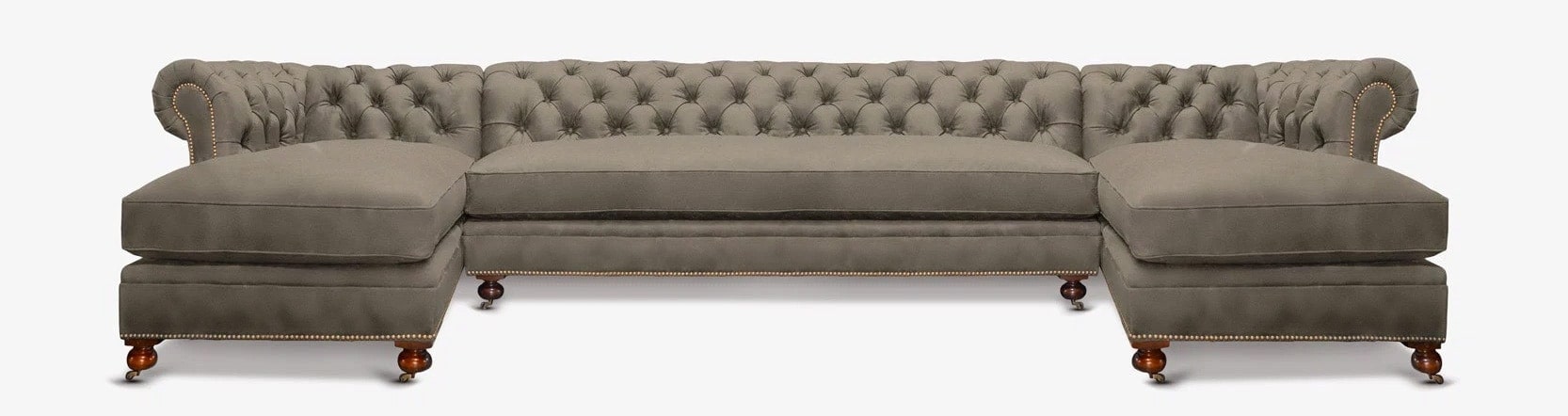 Fitzgerald Vintage Grey Chaise Sectional