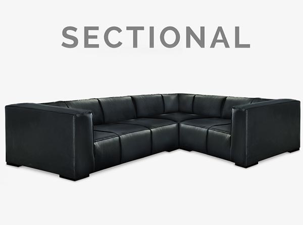 Cooper Black Square Chesterfield Sectional