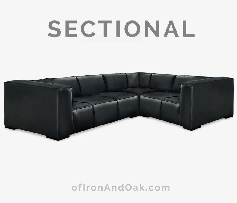 Cooper Black Square Chesterfield Sectional