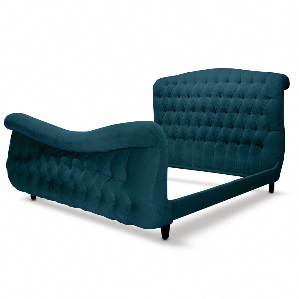 Hammersmith Bed Frame in Dark Teal Fabric