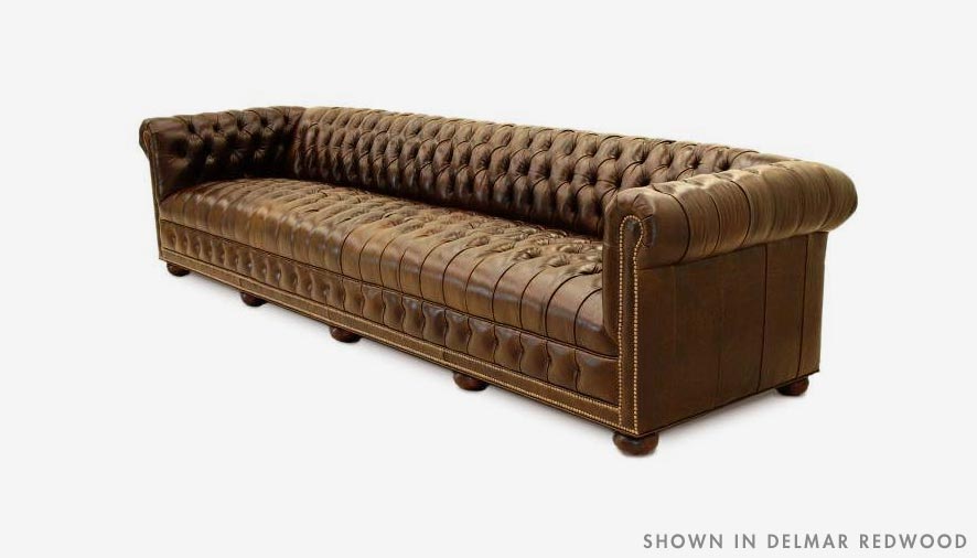 of Iron and Oak Hepburn Tufted Chesterfield Sofa in Delmar Redwood Leather