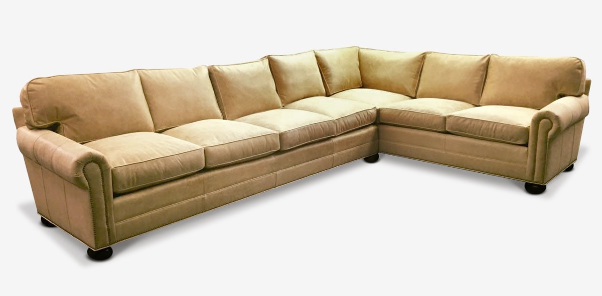 Roosevelt Tan Leather Sectional
