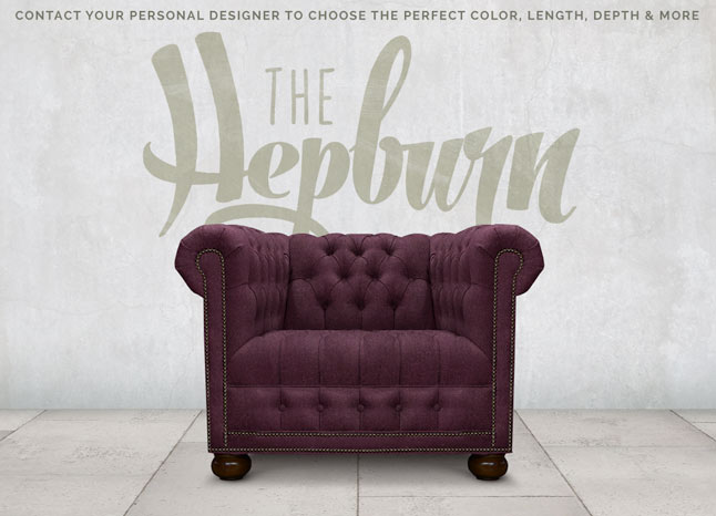 The Hepburn: a Luxurious Tufted-Seat Chesterfield Chair in Perry Wool Cloak