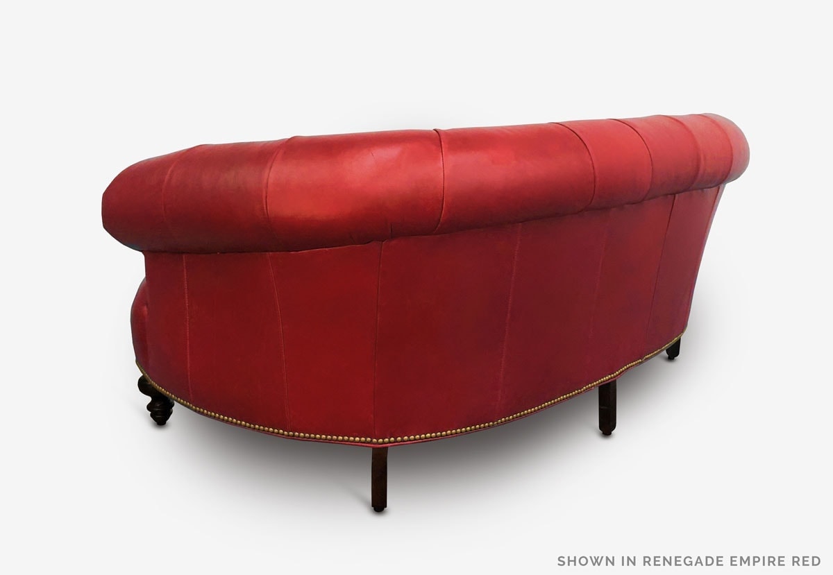 The Truman: Renegade Empire Red Leather Chesterfield Love Seat