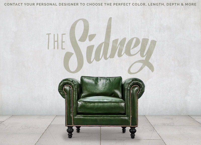 The Sidney Forest Green Pillow-Back Chesterfield Chair
