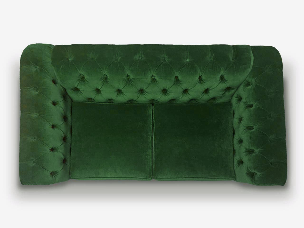 Irving Traditional Chesterfield Sofa in Custom Emerald Green Velvet