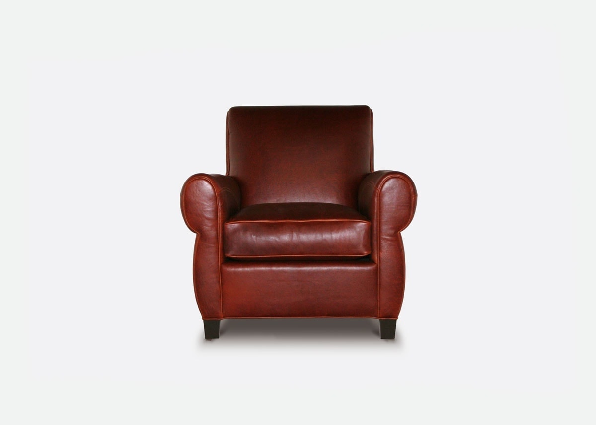 The Armstrong: Parisian Club Chair in Brown Leather