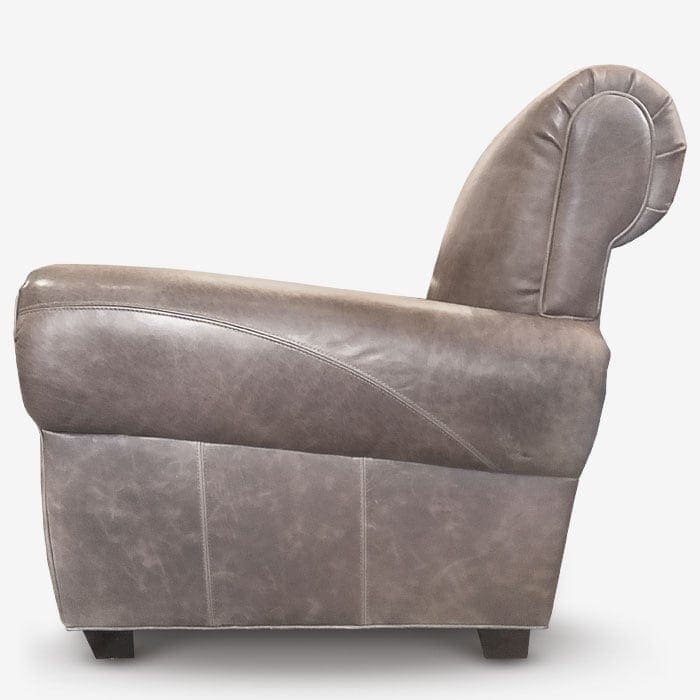 The Armstrong: Parisian Club Chair in Gray Leather