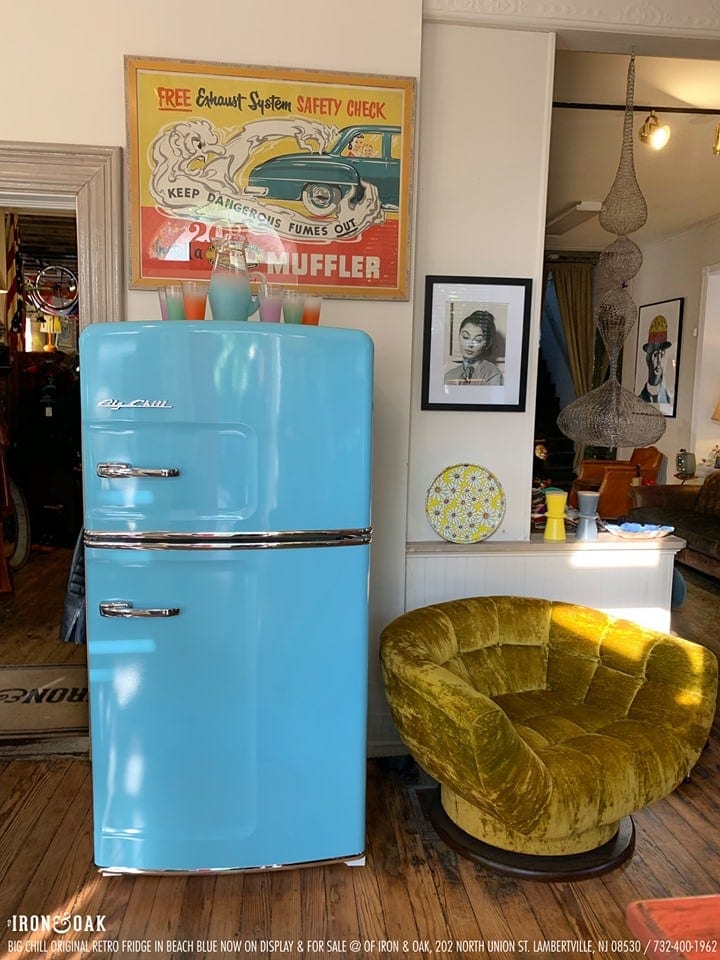 Big Chill Retro Blue Refrigerator