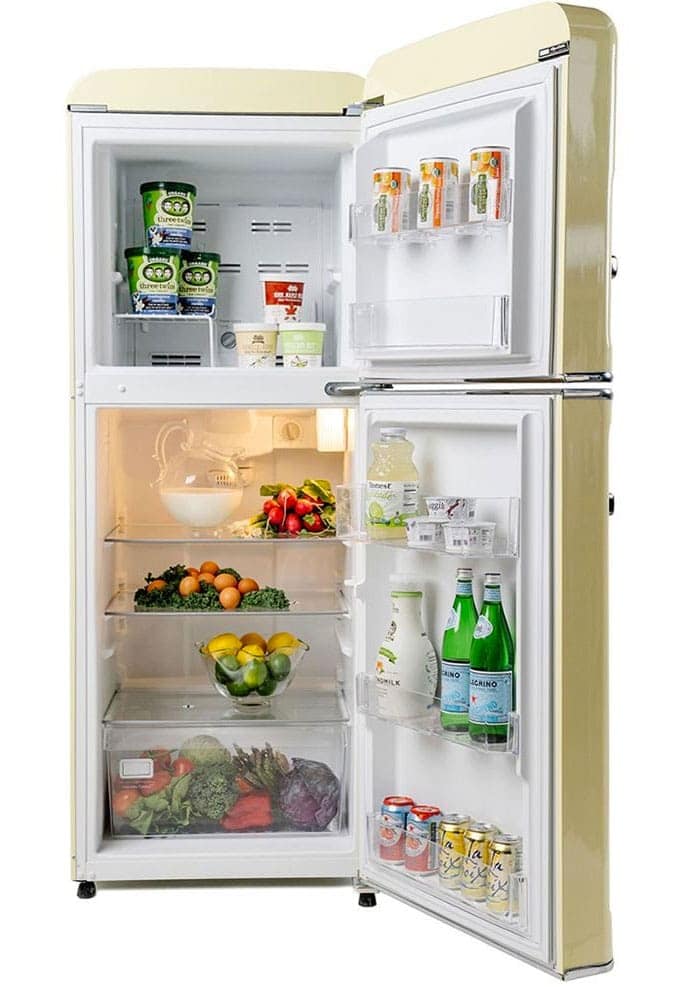 Big Chill Retro Cream Slim Refrigerator